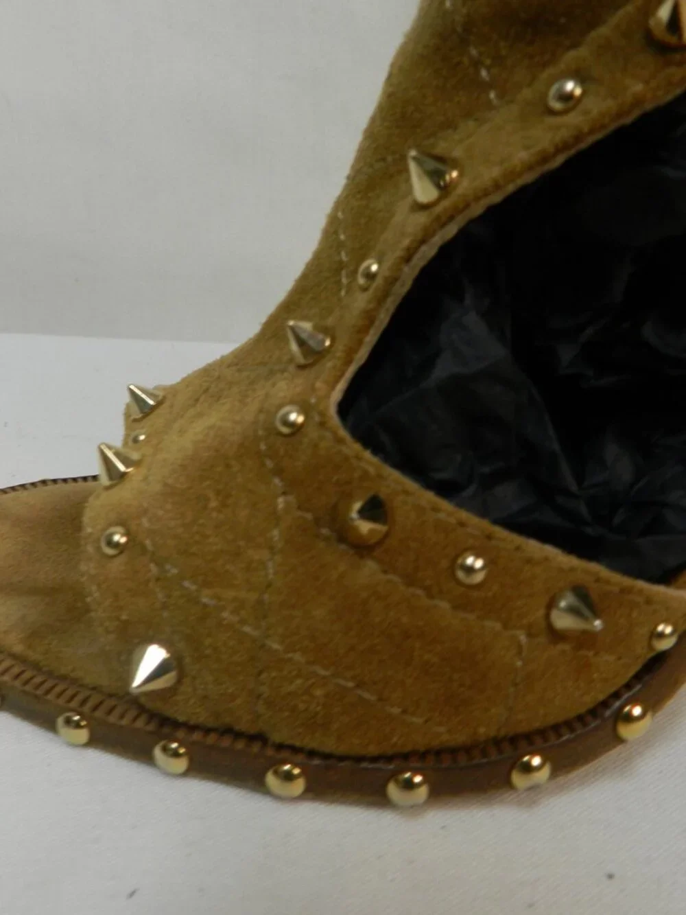 Laurence Dacade Suede Studded cutout pumps boots sandals Italy Size 37.5 US  7.5